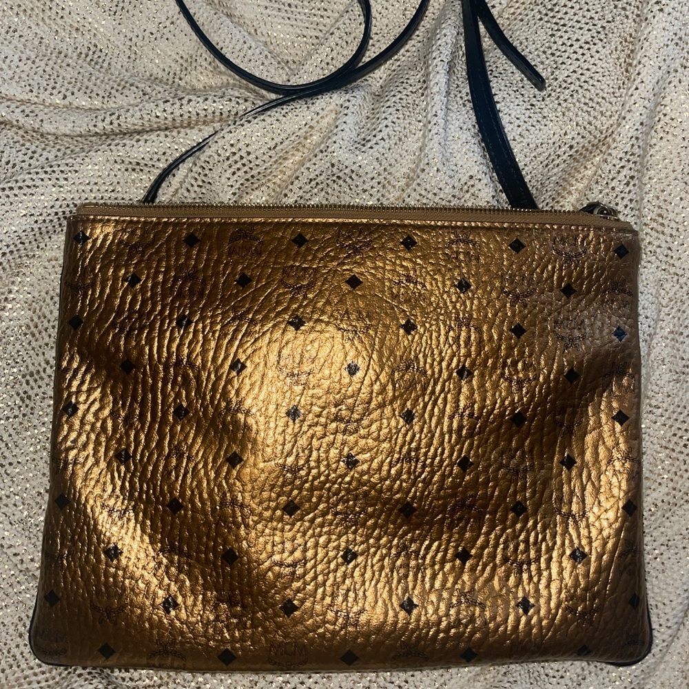 MCM Gold Crossbody